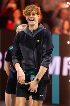 2024-02-18 ABN AMRO Open 2024 - Day 7 ROTTERDAM, NETHERLANDS - FEBRUARY 18: Jannik Sinner of Italy is seen posing with his trophy after winning the tournament during Day 7 of the ABN AMRO Open 2024 at Ahoy on February 18, 2024 in Rotterdam, Netherlands. (Photo by Joris Verwijst BSR Agency) Rotterdam Netherlands Content not available for redistribution in The Netherlands directly or indirectly through any third parties. Copyright: xBSRxAgencyx