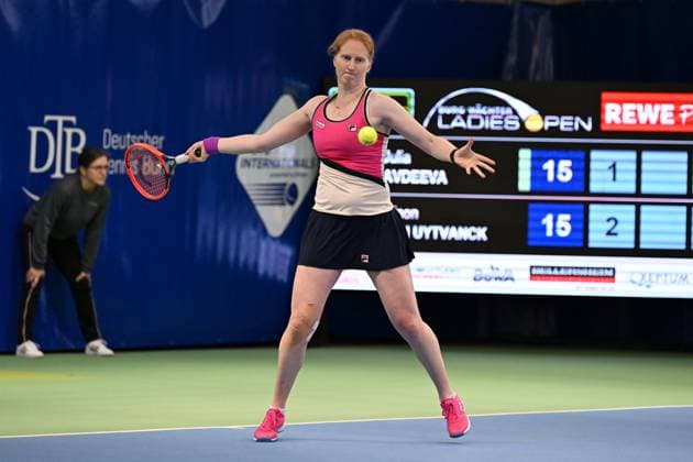 Zweitplatzierte Alison Van Uytvanck (BEL) Burgwaechter Ladies Open 2024, Damentennis, ITF Weltranglistenturnier, Finale, Einzel, Alison Van Uytvanck (BEL) vs. Julia Avdeeva (RUS), 18.02.2024 Burgwaechter Ladies Open 2024, Damentennis, ITF Weltranglistenturnier, 12.-18.02.2024 Altenkirchen Copyright: xAugstx xEibner-Pressefotox EP_jat