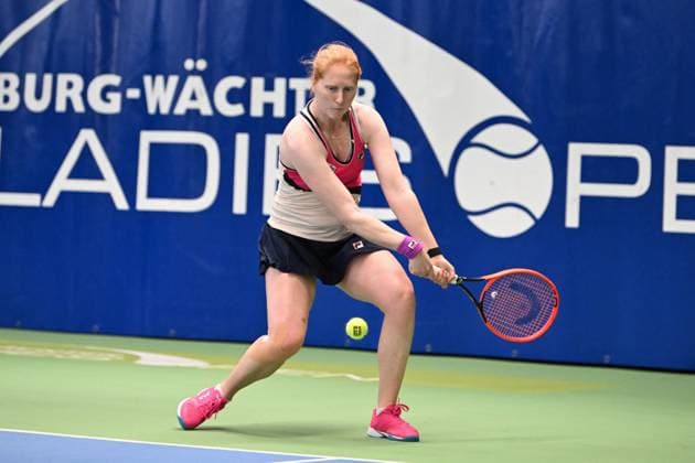 Zweitplatzierte Alison Van Uytvanck (BEL) Burgwaechter Ladies Open 2024, Damentennis, ITF Weltranglistenturnier, Finale, Einzel, Alison Van Uytvanck (BEL) vs. Julia Avdeeva (RUS), 18.02.2024 Burgwaechter Ladies Open 2024, Damentennis, ITF Weltranglistenturnier, 12.-18.02.2024 Altenkirchen Copyright: xAugstx xEibner-Pressefotox EP_jat