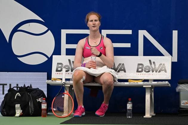 Zweitplatzierte Alison Van Uytvanck (BEL) Burgwaechter Ladies Open 2024, Damentennis, ITF Weltranglistenturnier, Finale, Einzel, Alison Van Uytvanck (BEL) vs. Julia Avdeeva (RUS), 18.02.2024 Burgwaechter Ladies Open 2024, Damentennis, ITF Weltranglistenturnier, 12.-18.02.2024 Altenkirchen Copyright: xAugstx xEibner-Pressefotox EP_jat