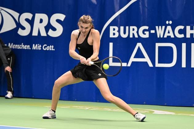 Siegerin Julia Avdeeva (RUS) Burgwaechter Ladies Open 2024, Damentennis, ITF Weltranglistenturnier, Finale, Einzel, Alison Van Uytvanck (BEL) vs. Julia Avdeeva (RUS), 18.02.2024 Burgwaechter Ladies Open 2024, Damentennis, ITF Weltranglistenturnier, 12.-18.02.2024 Altenkirchen Copyright: xAugstx xEibner-Pressefotox EP_jat