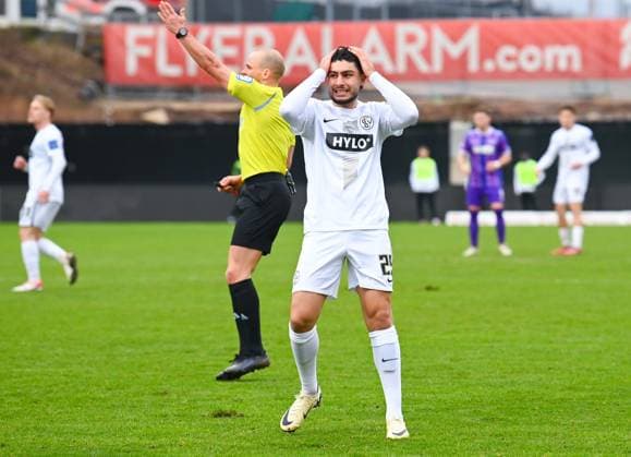 Germany, Spiesen-Elversberg, 18.02.2024, Ursapharm-Arena at Kaiserlinde, SV Elversberg vs VfL Osnabrueck - 2. Bundesliga, Wahid Faghir (SV Elversberg) gestures Spiesen-Elversberg Ursapharm-Arena at Kaiserlinde Saarland Germany