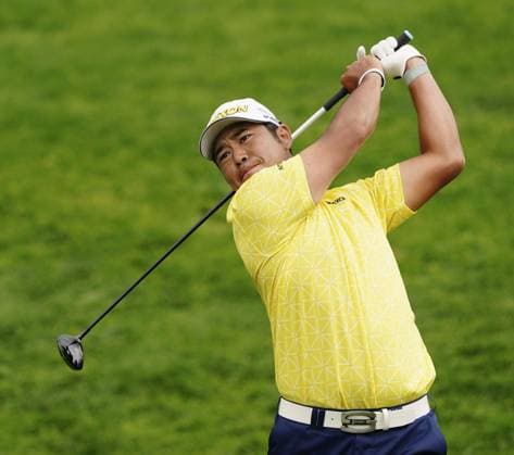 Golf: Genesis Invitational Japan s Hideki Matsuyama hits off the fifth tee during the final round of the Genesis Invitational golf tournament at Riviera Country Club in Pacific Palisades, California, on Feb. 18, 2024.  A14AA0002482323P