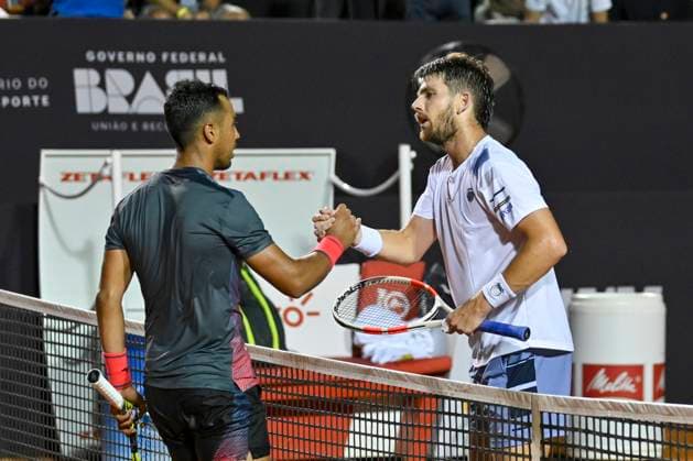 Rio Open 2024 RIO DE JANEIRO, RJ - 19.02.2024: RIO OPEN 2024 - Dellien (BOL) x Norrie (GBR) during Rio Open 2024 which takes place from February 17th to 25th, held at the Jockey Clube Brasileiro, on the night of this Monday (19th), in Rio de Janeiro, RJ. (Photo: Celso Pupo Fotoarena) x2498437x  CelsoxPupo