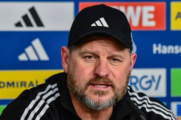 der neue Trainer Steffen Baumgart ( HSV ) Deutschland , Hamburg , Volksparkstadion , Fussball , Bundesliga , 2. Fussball Bundesliga , Hamburger SV Pressekonferenz