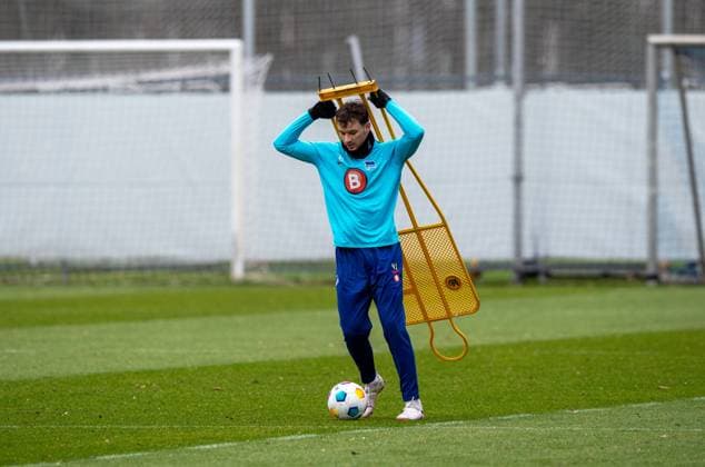 Fussball, Herren, Saison 2023 24, 2. Bundesliga, Hertha BSC, Training, Pascal Klemens (Hertha BSC), 20.02. 2024,