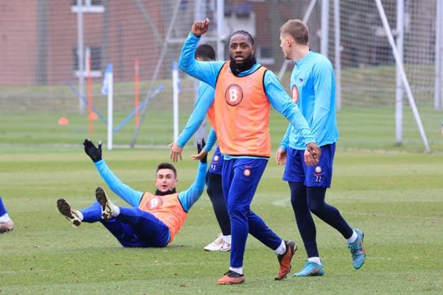DEU, DFL, 2. FBL Hertha BSC, Training, 20.02.2024, Sportforum, Berlin, DEU, DFL, 2. FBL Hertha BSC, Training, im Bild h334 DFL - regulations prohibit any use of Photographs as image sequences and or quasi-video Foto: Juergen Engler nordphoto GmbH