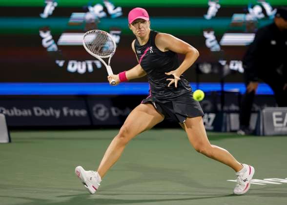Iga Swiatek, Dubai Duty Free Tennis Championships, Dubai, U.A.E. Tennis - Dubai Tennis Championships 2024 - WTA, Tennis Damen - Dubai Duty Free Tennis Stadium - Dubai - - United Arab Emirates - 20 February 2024. Copyright: xJuergenxHasenkopfx