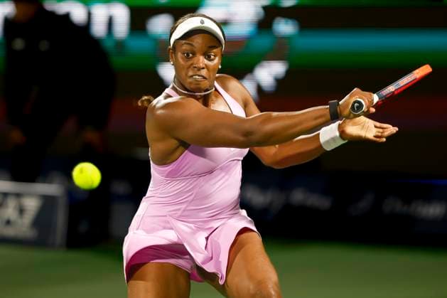 Sloane Stephens, Dubai Duty Free Tennis Championships, Dubai, U.A.E. Tennis - Dubai Tennis Championships 2024 - WTA, Tennis Damen - Dubai Duty Free Tennis Stadium - Dubai - - United Arab Emirates - 20 February 2024. Copyright: xJuergenxHasenkopfx