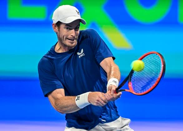 ATP, Tennis Herren Qatar Exxonmobil Open Tennis Tournament 2024 Andy Murray from Great Britain is playing against Alexandre Muller from France in his round of 32 singles match at the ATP Qatar ExxonMobil Open tennis tournament at the Khalifa International Tennis Complex in Doha, Qatar, on February 20, 2024. DOHA Qatar  Copyright: xNoushadxThekkayilx originalFilename:varittyakkal-atpqatar240220_npIlL.jpg