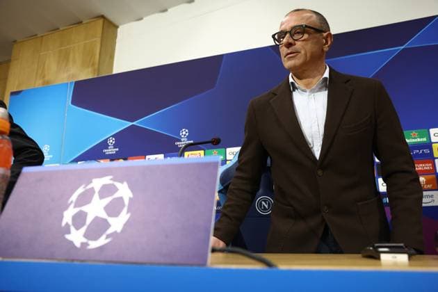 Foto Alessandro Garofalo LaPresse 20 febbraio 2024 Napoli, Italia calcio Champions League 2023 2024 - stadio Diego Armando Maradona conferenza stampa Barcelona Nella foto: Francesco Calzona allenatore (SSC Napoli); Febraury 20, 2024 Naples, Italy sport soccer Champions League 2023 2024 - Diego Armando Maradona stadium press conference, PK, Pressekonferenz Barcelona In the pic: Francesco calzona coach (SSC Napoli);  Copyright: xAlessandroxGarofalo LaPressex