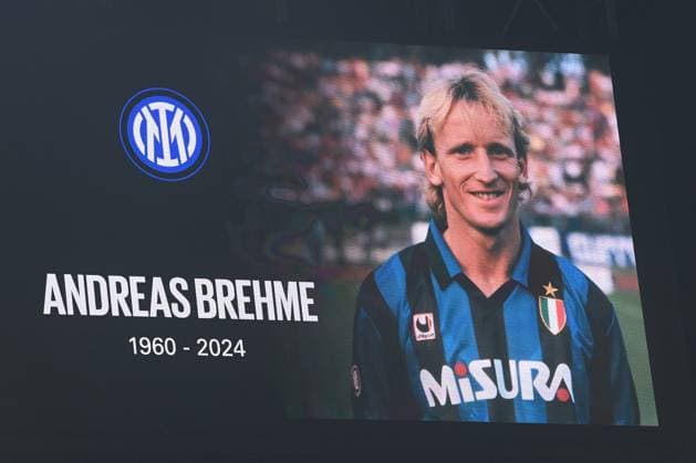 Sport Themen der Woche KW08 Fußball, CL, Inter Mailand - Atletico Madrid, Andreas Brehme Gedenken Sport Bilder des Tages Db Milano 20 02 2024 - Champions League Inter-Atletico Madrid foto Daniele Buffa Image nella foto: Andreas Brehme 