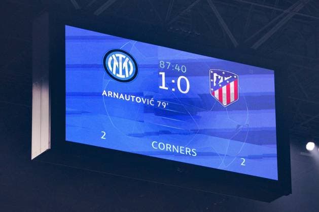 MILAN, ITALY - FEBRUARY 20: game result during the UEFA Champions League 2023 24 round of 16 first leg match between FC Internazionale and AtlÃ tico Madrid at Stadio Giuseppe Meazza on February 20, 2024 in Milan, Italy. Copyright: xJustPictures.ch JarixPestelaccix jp-en-EuSpIm-JPH08506-20240220