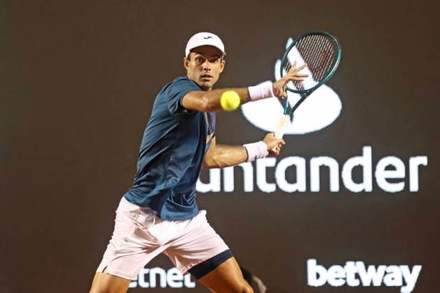 20th February 2024: Jockey Club, Brasileiro, Brazil: Rio Open Tennis tournament: Facundo Diaz Acosta (ARG) against Stan Wawrinka (SUI)  ActionPlus12610819 DiaEsportivo