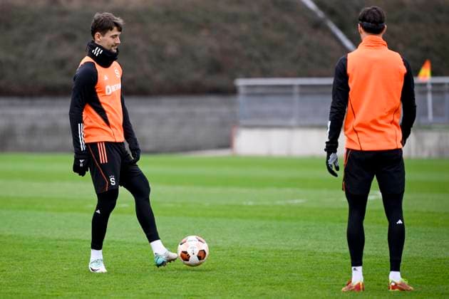 Kaan Kairinen attends AC Sparta Prague training session before the Europa League 2nd round return leg match AC Sparta Prague vs Galatasaray Istanbul, Prague, February 21, 2024. (CTKxPhoto OndrejxDeml) CTKPhotoP2024022103244  CTKPhotoP2024022103244