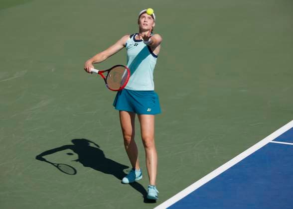 Elena Rybakina (KAZ), Dubai Duty Free Tennis Championships, Dubai, U.A.E. Tennis - Dubai Tennis Championships 2024 - WTA, Tennis Damen - Dubai Duty Free Tennis Stadium - Dubai - - United Arab Emirates - 21 February 2024. Copyright: xJuergenxHasenkopfx