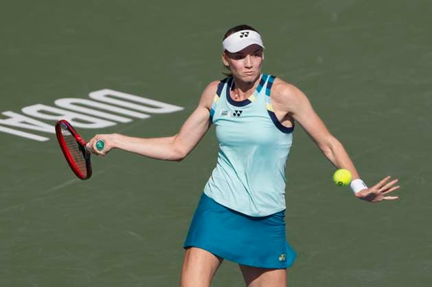 Elena Rybakina (KAZ), Dubai Duty Free Tennis Championships, Dubai, U.A.E. Tennis - Dubai Tennis Championships 2024 - WTA, Tennis Damen - Dubai Duty Free Tennis Stadium - Dubai - - United Arab Emirates - 21 February 2024. Copyright: xJuergenxHasenkopfx