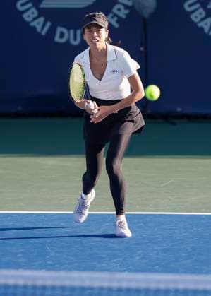 Su-Wei Hsieh, Elise Mertens Damen Doppel, Dubai Duty Free Tennis Championships, Dubai, U.A.E. Tennis - Dubai Tennis Championships 2024 - WTA, Tennis Damen - Dubai Duty Free Tennis Stadium - Dubai - - United Arab Emirates - 21 February 2024. Copyright: xJuergenxHasenkopfx