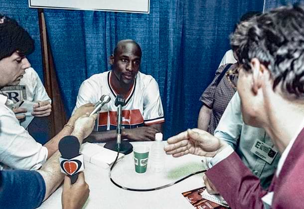 RECORD DATE NOT STATED USA Basketball Dream Team Michael Jordan (USA), press interview, 1992 Tournament of the Americas Portland Memorial Coliseum Oregon United States Copyright: xDuomo PCNx BK24N1 920029
