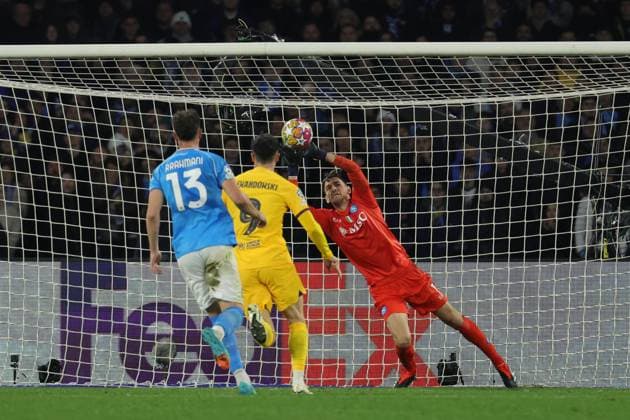 in action during the UEFA CHAMPIONS LEAGUE soccer match between NAPOLI and BARCELLONA at Diego Armando Maradona Stadium in Naples, Italy - Wednesday, February 21, 2024. ( Alessandro Garofalo LaPresse )  Copyright: xAlessandroxGarofalo LaPressex