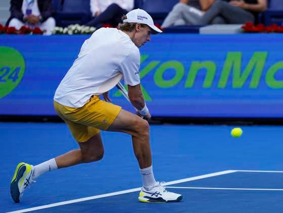 ATP, Tennis Herren Qatar Exxonmobil Open Tennis Tournament 2024 Emil Ruusuvuori of Finland is playing in his quarterfinal singles match against Karen Khachanov at the ATP Qatar ExxonMobil Open tennis tournament at the Khalifa International Tennis Complex in Doha, Qatar, on February 22, 2024. DOHA Qatar  Copyright: xNoushadxThekkayilx originalFilename:varittyakkal-atpqatar240222_npbkv.jpg