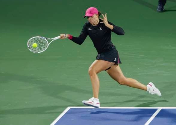 Iga Swiatek, Dubai Duty Free Tennis Championships, Dubai, U.A.E. Tennis - Dubai Tennis Championships 2024 - WTA, Tennis Damen - Dubai Duty Free Tennis Stadium - Dubai - - United Arab Emirates - 22 February 2024. Copyright: xJuergenxHasenkopfx