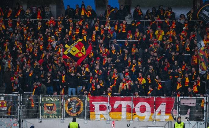 Germany, Freiburg, 22.02.2024, Europa-Park Stadion, SC Freiburg vs RC Lens - UEFA Europa League, . fans of Freiburg in the stands Freiburg Europa-Park Stadion Baden-Wuerttemberg Germany