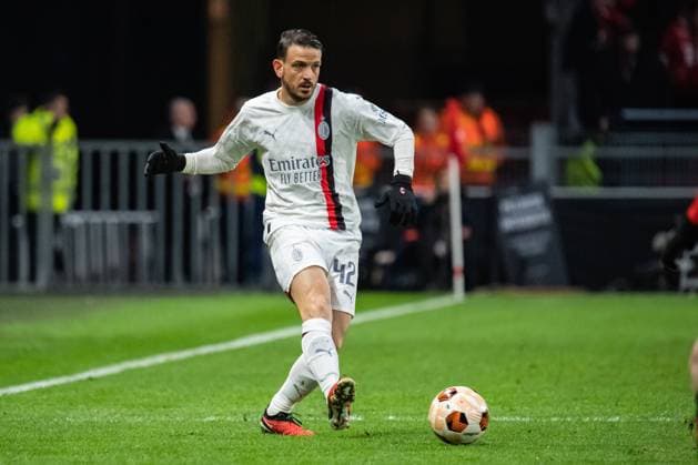 Alessandro Florenzi (AC Milan) FOOTBALL : Stade Rennais x AC Milan - Ligue Europa - Barrage retour - 22 02 2024 BaptisteAutissier Panoramic 