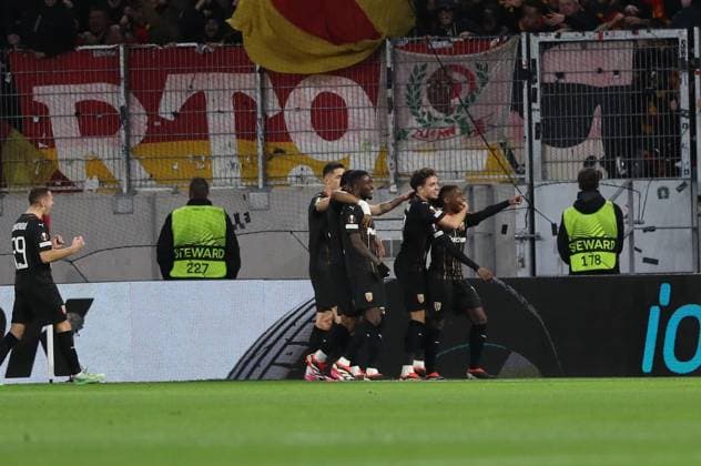 Foot Ligue Europa SC Fribourg RC Lens PHOTOPQR VOIX DU NORD COURBE ; 22 02 2024 ; NO DAM Foot Ligue Europa SC Fribourg RC Lens barrage retour Stade Europa Park, Fribourg, Allemagne le 22 02 24. PHOTO SEVERINE COURBE LA VOIX DU NORD Nord France  Copyright: xPHOTOPQR VOIXxDUxNORD MAXPPPxCOURBEx 20240222VDN0368 20240222VDN0368