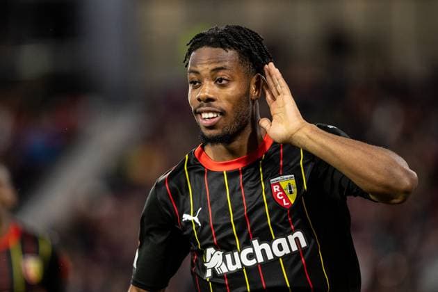 UEFA Europa League: SC Freiburg - RC Lens; 22.02.20224 Eyle Wahi (RC Lens, 9) im Jubel zum 0:2 für RC Lens UEFA Europa League: SC Freiburg - RC Lens; Europa-Park-Stadion, Freiburg; 22.02.20224 Copyright: xBEAUTIFULxSPORTS Buriakovx