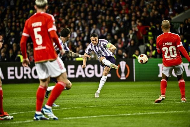V Sierro (tfc) FOOTBALL : Toulouse vs Benfica - 16eme de Finale Match Retour Europa League - Toulouse - 22 02 2024 ThierryBreton Panoramic 