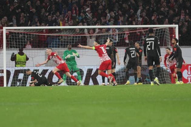 Foot Ligue Europa SC Fribourg RC Lens PHOTOPQR VOIX DU NORD COURBE ; 22 02 2024 ; NO DAM Foot Ligue Europa SC Fribourg RC Lens barrage retour Stade Europa Park, Fribourg, Allemagne le 22 02 24. PHOTO SEVERINE COURBE LA VOIX DU NORD Nord France  Copyright: xPHOTOPQR VOIXxDUxNORD MAXPPPxCOURBEx 20240222VDN0457 20240222VDN0457