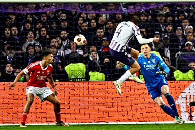 S. Spierings (tfc) FOOTBALL : Toulouse vs Benfica - 16eme de Finale Match Retour Europa League - Toulouse - 22 02 2024 ThierryBreton Panoramic 