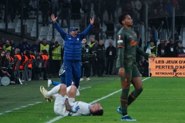 Jean-Louis Gasset (Entraineur de l Olympique de Marseille) FOOTBALL : Olympique de Marseille vs Chakhtar Donetsk - 16e de finale retour d Europa League - Marseille - 22 02 2024 NorbertScanella Panoramic 
