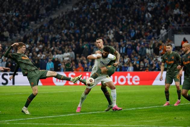 Football UEFA Ligue Europa barrage retour Marseille OM - Shakhtar Donetsk PHOTOPQR LA PROVENCE SPEICH Frederic ; Marseille ; 22 02 2024 ; Football : UEFA Europa League Barrage Retour Match Olympique de Marseille OM - FC Shakhtar Donetsk (Ukraine) au Stade Velodrome GIGOT Marseille BdR France  Copyright: xPHOTOPQR LAxPROVENCE MAXPPPxSPEICHxFredericx 20240222PVL0649 20240222PVL0649