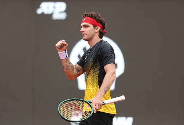 21st February 2024: Jockey Club, Brasileiro, Brazil: Rio Open Tennis tournament: Thiago Seyboth Wild (BRA) against Jaume Munar (ESP)  ActionPlus12611153 DanielxCasteloxBranco