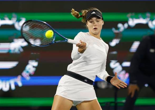 Anna Kalinskaya, Dubai Duty Free Tennis Championships, Dubai, U.A.E. Tennis - Dubai Tennis Championships 2024 - WTA, Tennis Damen - Dubai Duty Free Tennis Stadium - Dubai - - United Arab Emirates - 23 February 2024. Copyright: xJuergenxHasenkopfx