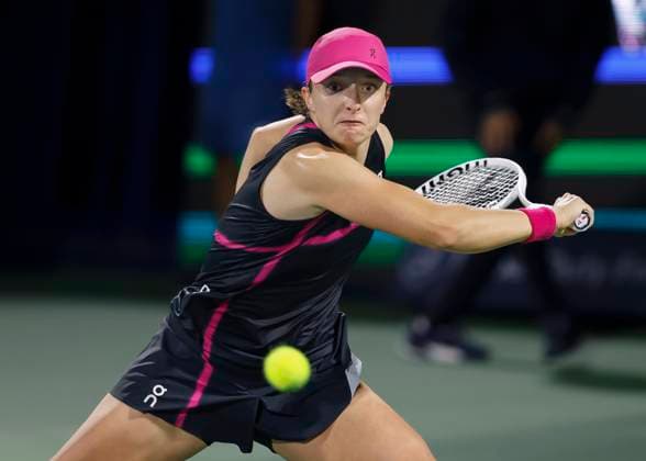 Iga Swiatek, Dubai Duty Free Tennis Championships, Dubai, U.A.E. Tennis - Dubai Tennis Championships 2024 - WTA, Tennis Damen - Dubai Duty Free Tennis Stadium - Dubai - - United Arab Emirates - 23 February 2024. Copyright: xJuergenxHasenkopfx