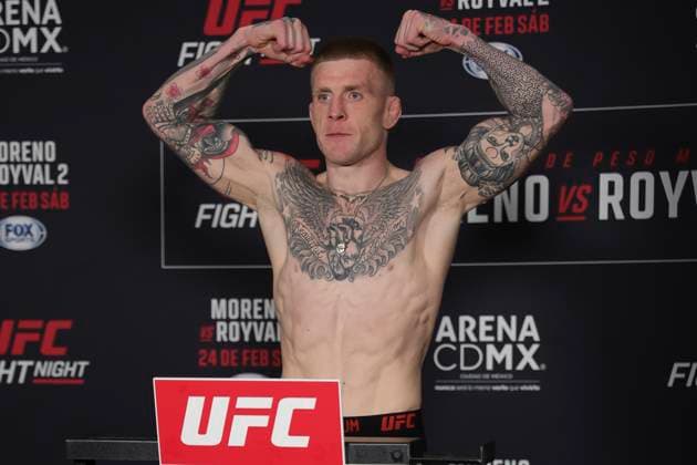 UFC Fight Night: Moreno vs Royval 2 Official Weigh-in February 23, 2024, Mexico City, Mexico: Chris Duncan of Scotland poses on the scale during the UFC Fight Night official weigh-in at the Presidente Intercontinental Hotel. on February 23, 2024, Mexico City, Mexico. (Photo by Luis Marin Eyepix Group) Copyright: xLuisxMarin xEyepixxGroupx LM_23022024_112372