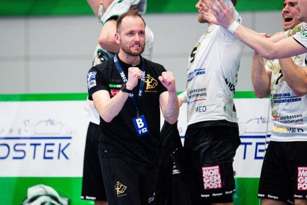 23.02.2024 - Handball, 2023 2024, 2. Bundesliga, 22. Spieltag, GWD Minden - HC Elbflorenz Dresden: Andre Haber (Trainer - Elbflorenz)