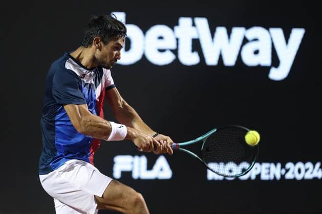 Jockey Club Brasileiro Mariano Navone (ARG) faces Joao Fonseca (BRA), during the quarterfinals of the Rio Open 2024, at the Jockey Club Brasileiro, this Friday 23. 30761 (Daniel Castelo Branco SPP) Copyright: xDanielxCasteloxBrancox xSPPx spp-en-DaCaBr-DANI4626
