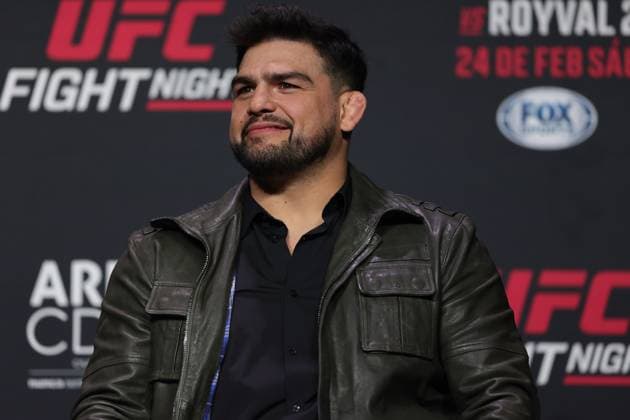 February 23, 2024, Mexico City, Ciudad de Mexico, Mexico: February 23, 2024, Mexico City, Mexico: Kelvin Gastelum during a Q&A session prior to the UFC Fight Night ceremonial weigh-in at CDMX Arena. on February 23, 2024 in Mexico City, Mexico. Mexico City Mexico - ZUMAe321 20240223_zsa_e321_063 Copyright: xLuisxMarin xEyepixxGroupx