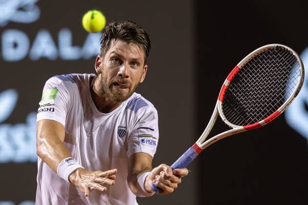 Sport Bilder des Tages (240224) -- RIO DE JANEIRO, Feb. 24, 2024 -- Cameron Norrie of Britain hits a return during the quarterfinal against Thiago Seyboth Wild of Brazil at the 2024 ATP500 Rio Open at Jockey Club Brasileiro in Rio de Janeiro, Brazil, Feb. 23, 2024. ) (SP)BRAZIL-RIO DE JANEIRO-TENNIS-ATP500-RIO OPEN-QUARTERFINALS WangxTiancong 