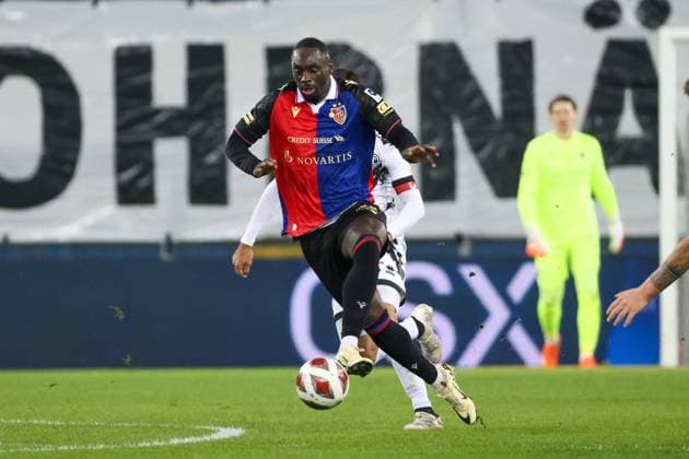 Jean-Kevin Augustin (FC Basel, 10) , Fussball, Super League, 22.Spieltag, 2023 2024, FC Basel 1893 vs. FC Lugano, 03.02.2024, Sankt Jakob Park, Basel, Schweiz Basel Sankt Jakob Park Kanton Basel Stadt Schweiz Copyright: xGrantxHubbsx