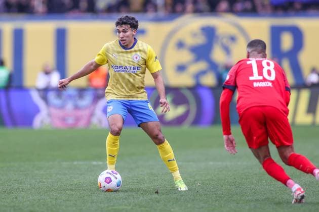 24.02.2024, Fussball, 2. Bundesliga, 23. Spieltag, Saison 2023 2024, Eintracht Braunschweig - Hertha BSC, Johan Arath Gomez (Eintracht Braunschweig) Braunschweig Eintracht Stadion NDS Deutschland xRHR-FOTO TRx