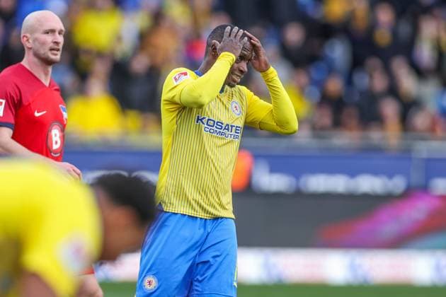 24.02.2024, Fussball, 2. Bundesliga, 23. Spieltag, Saison 2023 2024, Eintracht Braunschweig - Hertha BSC, Anthony Ujah (Eintracht Braunschweig) Braunschweig Eintracht Stadion NDS Deutschland xRHR-FOTO TRx