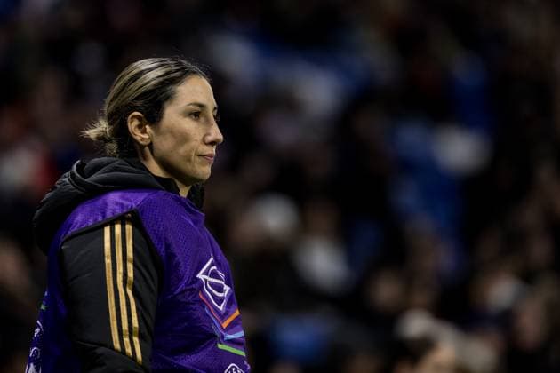 UEFA WOMEN’S Nations LEAGUE: Halbfinale Frankreich - Deutschland; 23.02.2024 Sara Doorsoun (Deutschland, 23) wärmt sich auf UEFA WOMEN’S Nations LEAGUE: Halbfinale Frankreich - Deutschland; Lyon, Groupama Stadium, 23.02.2024 Copyright: xBEAUTIFULxSPORTS Wunderlx