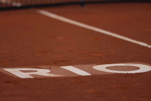 Jockey Club Brasileiro Logo of the Rio Open, is seen on the Guga Kuerten court during the match between Francisco Cerundolo (ARG) and Sebastian Baez (ARG), in the semi-final of the Rio Open 2024, at the Jockey Club Brasileiro, this Saturday, 24. 30761 (Daniel Castelo Branco SPP) Copyright: xDanielxCasteloxBrancox xSPPx spp-en-DaCaBr-DANI6706