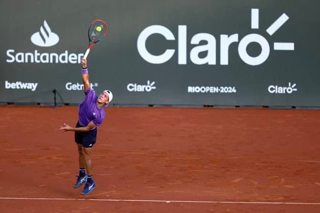 24th February 2024: Jockey Club, Brasileiro, Brazil: Rio Open Tennis tournament, semi-finals; Sebastian Baez (ARG) versus Francisco Cerundolo (ARG)  ActionPlus12611873 DanielxCasteloxBranco