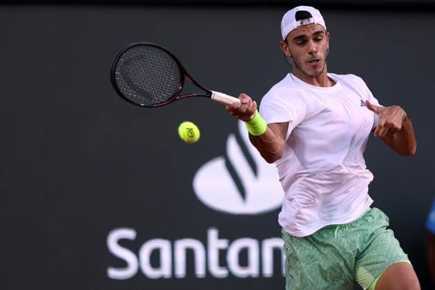24th February 2024: Jockey Club, Brasileiro, Brazil: Rio Open Tennis tournament, semi-finals; Francisco Cerundolo (ARG) versus Sebastian Baez (ARG)  ActionPlus12611887 DanielxCasteloxBranco